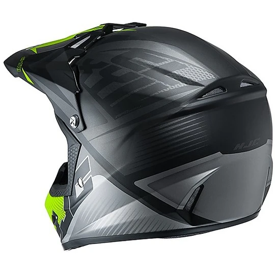 Cross Enduro MOto HJC Kinderhelm CL-XY II ELLUSION MC5SF Schwarz Grau Gelb Opak 5 Cross Enduro MOto HJC Kinderhelm CL-XY II ELLUSION MC5SF Schwarz Grau Gelb Opak – Bild 3