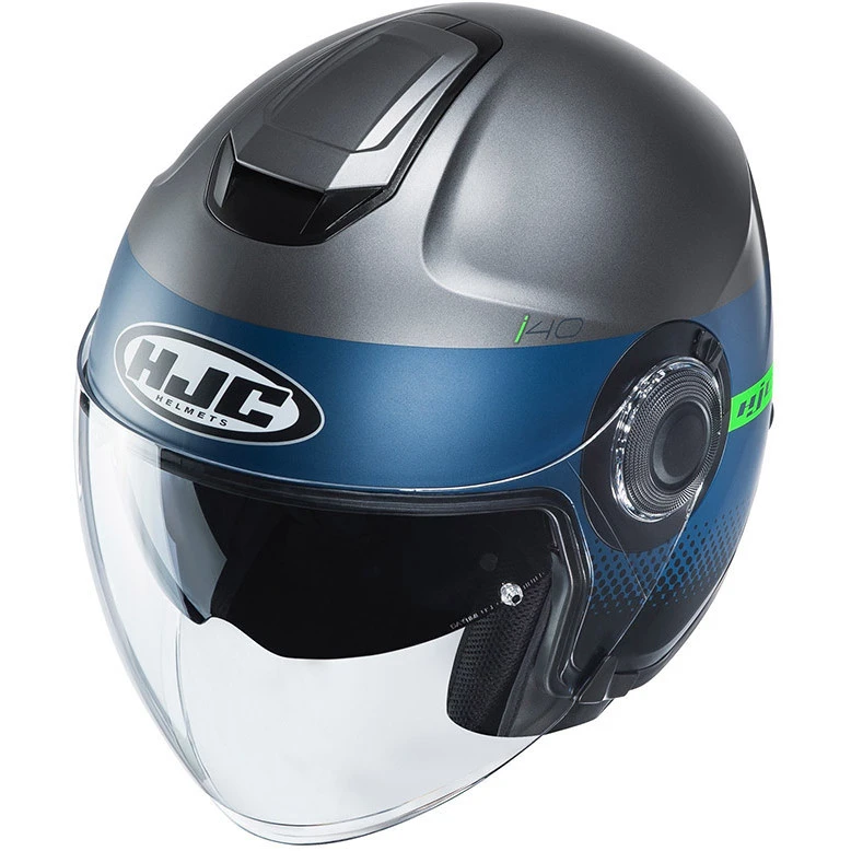 Doppelvisier Jet Helm HJC I40 UNOVA MC4HSF Grau Blau 5 Doppelvisier Jet Helm HJC I40 UNOVA MC4HSF Grau Blau – Bild 3