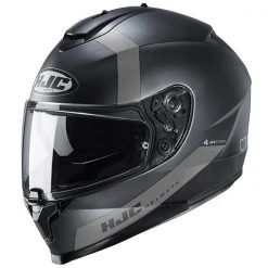 Full Face Doppelvisier Motorradhelm HJC C70 EURA MC5SF Schwarz Matt Grau