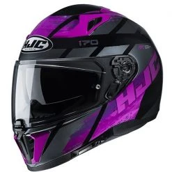 Full Face Doppelvisier Motorradhelm HJC I70 REDEN MC8 Schwarz Lila