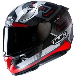 Full Face Motorradhelm Aus Fiber HJC RPHA 11 NECTUS MC1SF Schwarz Weiß Rot