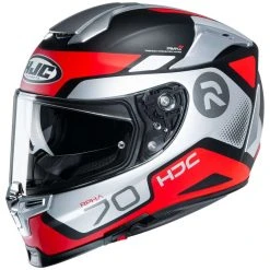 Full Face Motorradhelm HJC Fiber RPHA 70 SHUKY MC1SF Weiß Schwarz Rot