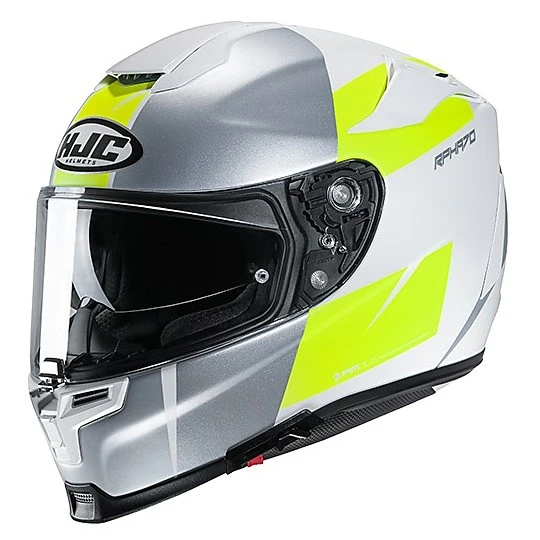 Full Face Motorradhelm HJC Fiber RPHA 70 TERIKA MC4HSF Weiß Gelb Grau 3 Full Face Motorradhelm HJC Fiber RPHA 70 TERIKA MC4HSF Weiß Gelb Grau