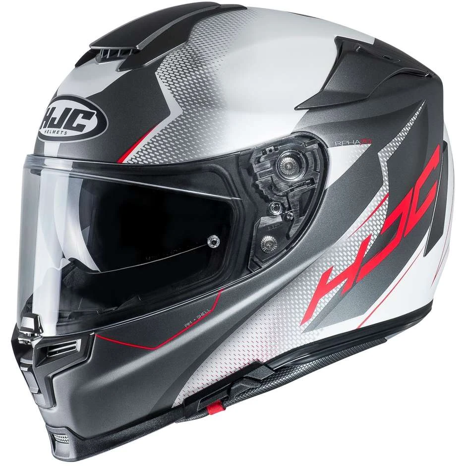 HJC Helm Moto Integral RPHA 70 GADIVO MC10SF Schwarz Weiß Rot Matt 3 HJC Helm Moto Integral RPHA 70 GADIVO MC10SF Schwarz Weiß Rot Matt