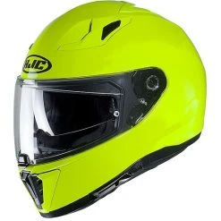 Integral Motorrad Helm HJC I70 Doppel Visier Fluo Gelb