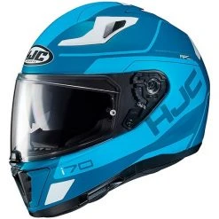 Integral Motorrad Helm HJC I70 Doppel Visier Karon MC2SF Hellblau