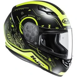 Integral Motorrad-Sturzhelm HJC CS-15 Safa MC4HSF Schwarz Gelb Fluoreszierend