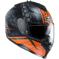 Integral Motorrad-Sturzhelm HJC IS17 Doppel Visor Enver MC-6HSF Schwarz Orange