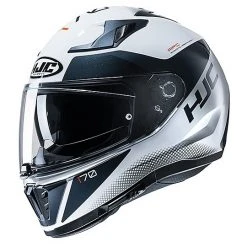 Integralhelm Doppelvisier Moto HJC I70 TAS MC10 Weiß Schwarz