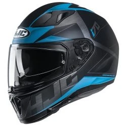 Integralhelm Doppelvisier Motorrad HJC I70 ELUMA MC2SF Schwarz Blau Matt