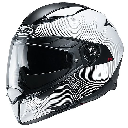 Integralhelm Fiber Doppelvisier Motorrad HJC F70 SAMOS MC10SF Weiß Schwarz Matt 3 Integralhelm Fiber Doppelvisier Motorrad HJC F70 SAMOS MC10SF Weiß Schwarz Matt