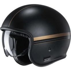 Jet Custom Helm Aus Fiber HJC V30 EQUINOX MCMC9SF Matt Schwarz Gold