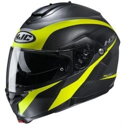 Modularer Motorradhelm HJC C91 TALY MC4HSF Matt Schwarz Gelb