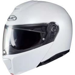 Modularer Motorradhelm Hjc RPHA 90S UNI White Pearl