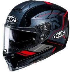 Motorrad Helm Integrale Hjc RPHA 70 Doppel Visier Koptische MC1SF Schwarz Rot