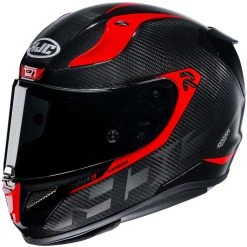 Vollcarbon Motorradhelm HJC RPHA 11 Carbon BLEER MC1 Rot