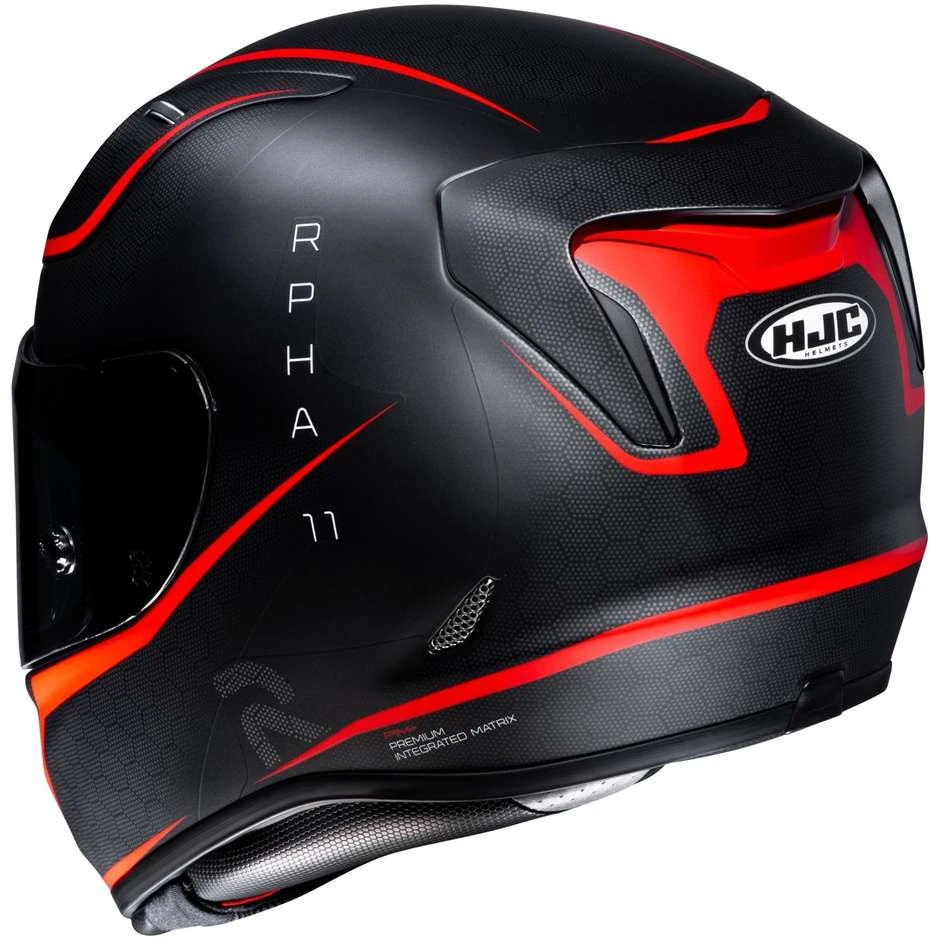 Vollgesichts-Motorradhelm Aus Faser HJC RPHA 11 JARBAN MC1SF Schwarz Rot Matt 5 Vollgesichts-Motorradhelm Aus Faser HJC RPHA 11 JARBAN MC1SF Schwarz Rot Matt – Bild 3
