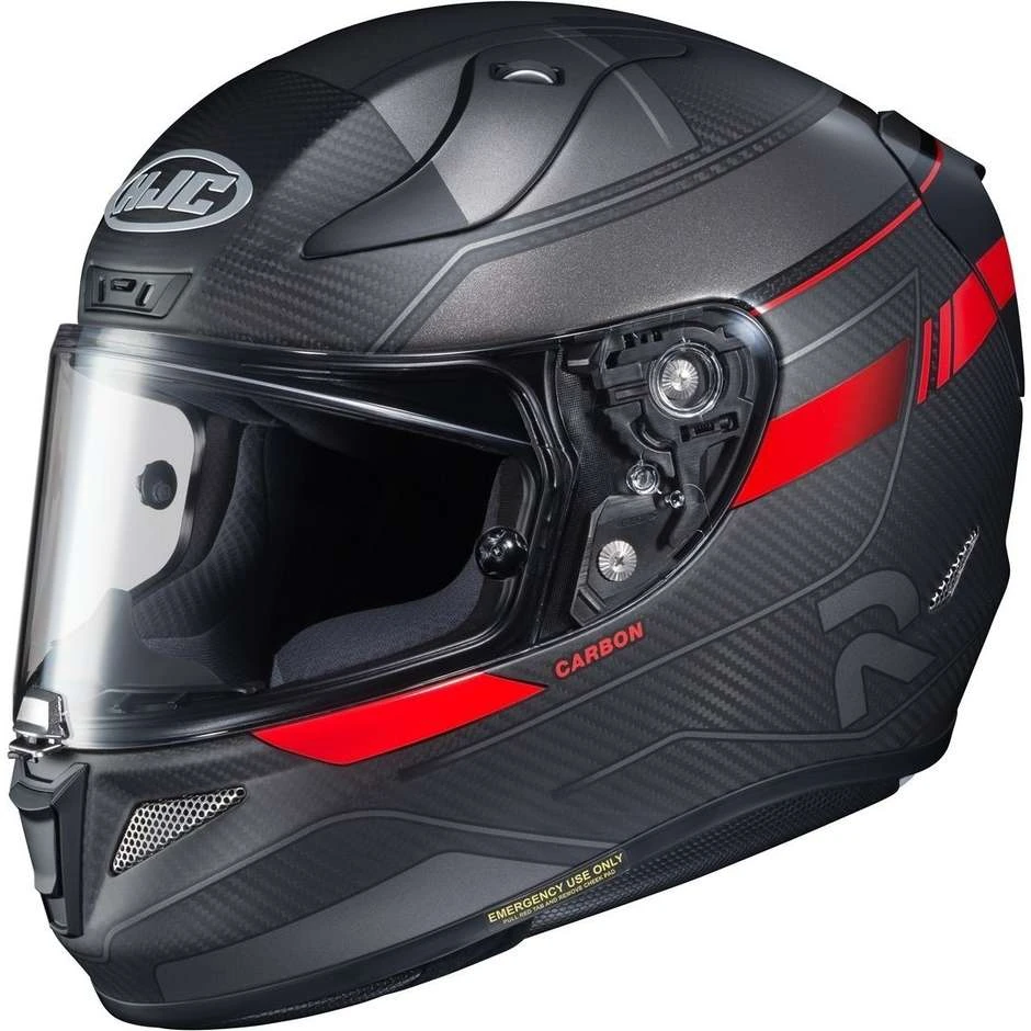 Vollvisier-Motorradhelm HJC Carbon RPHA 11 Carbon NAKRI MC1SF Schwarz Rot 3 Vollvisier-Motorradhelm HJC Carbon RPHA 11 Carbon NAKRI MC1SF Schwarz Rot